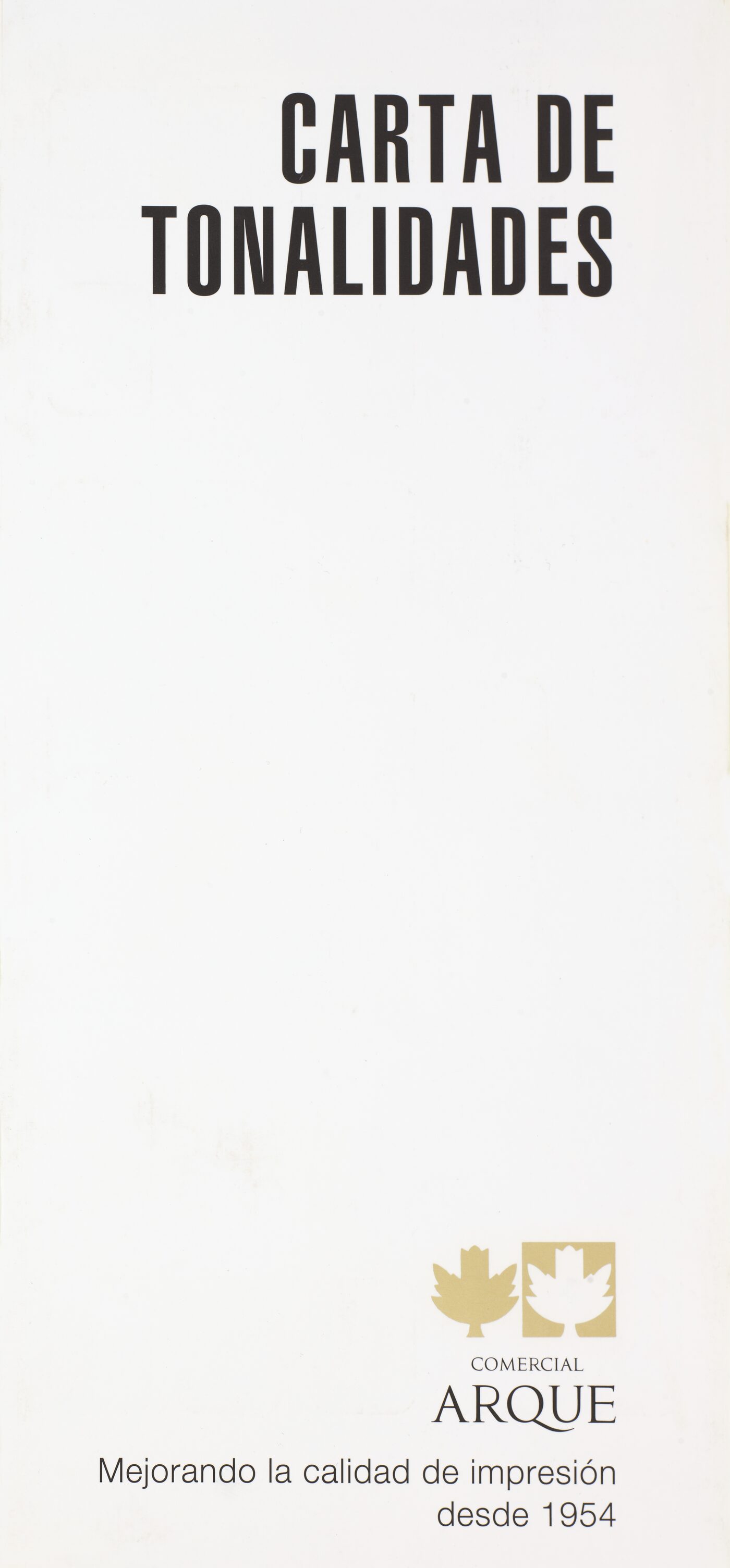 Portada Carta de Color · Comercial Arqué